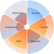 Financial health visualization